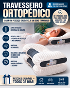 Travesseiro Ortopédico Cervical Ergonômico