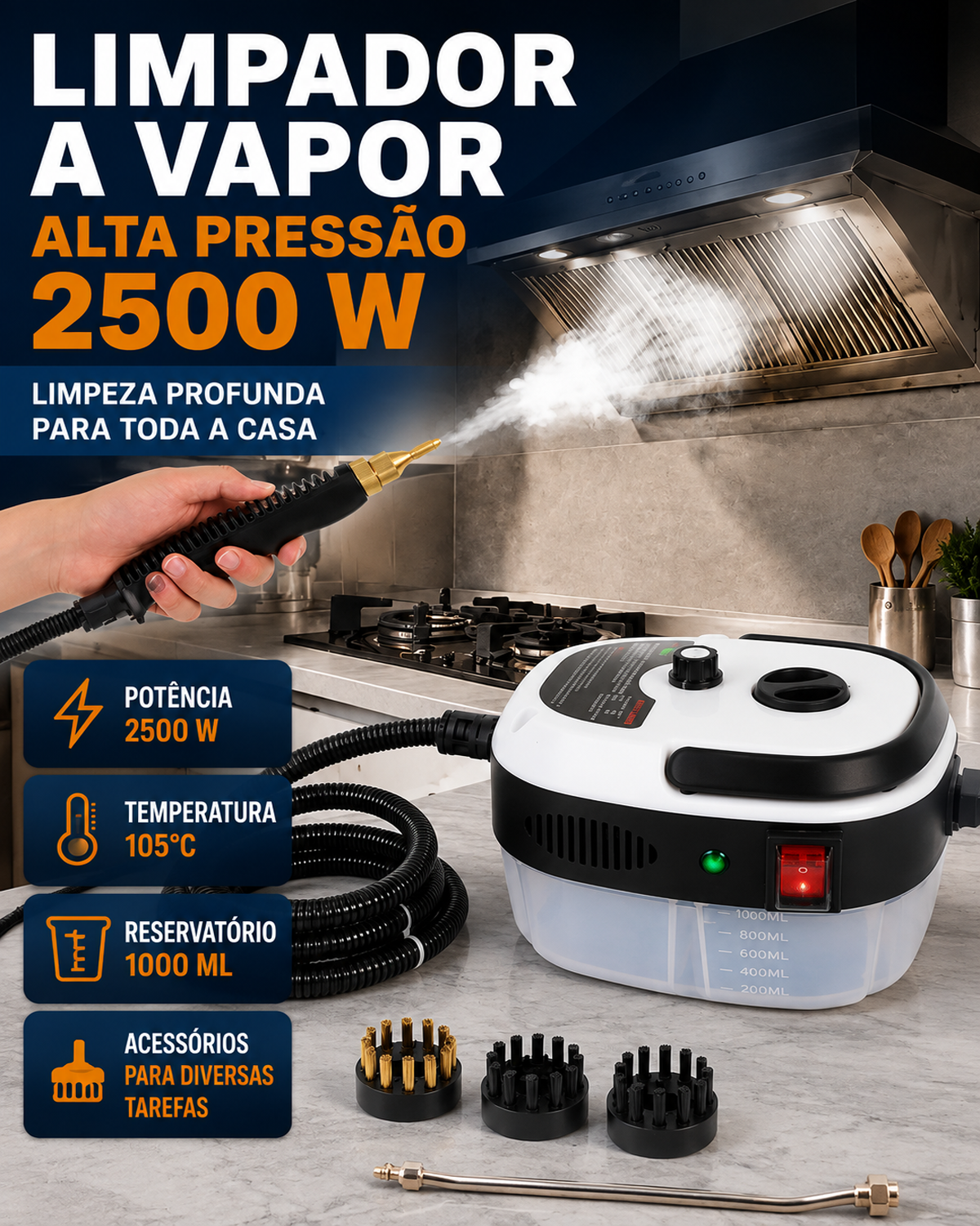Limpador A Vapor Maquina de Alta Temperatura