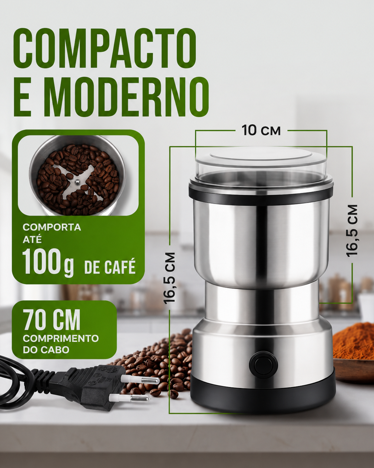 Moedor Elétrico Processador de Grãos