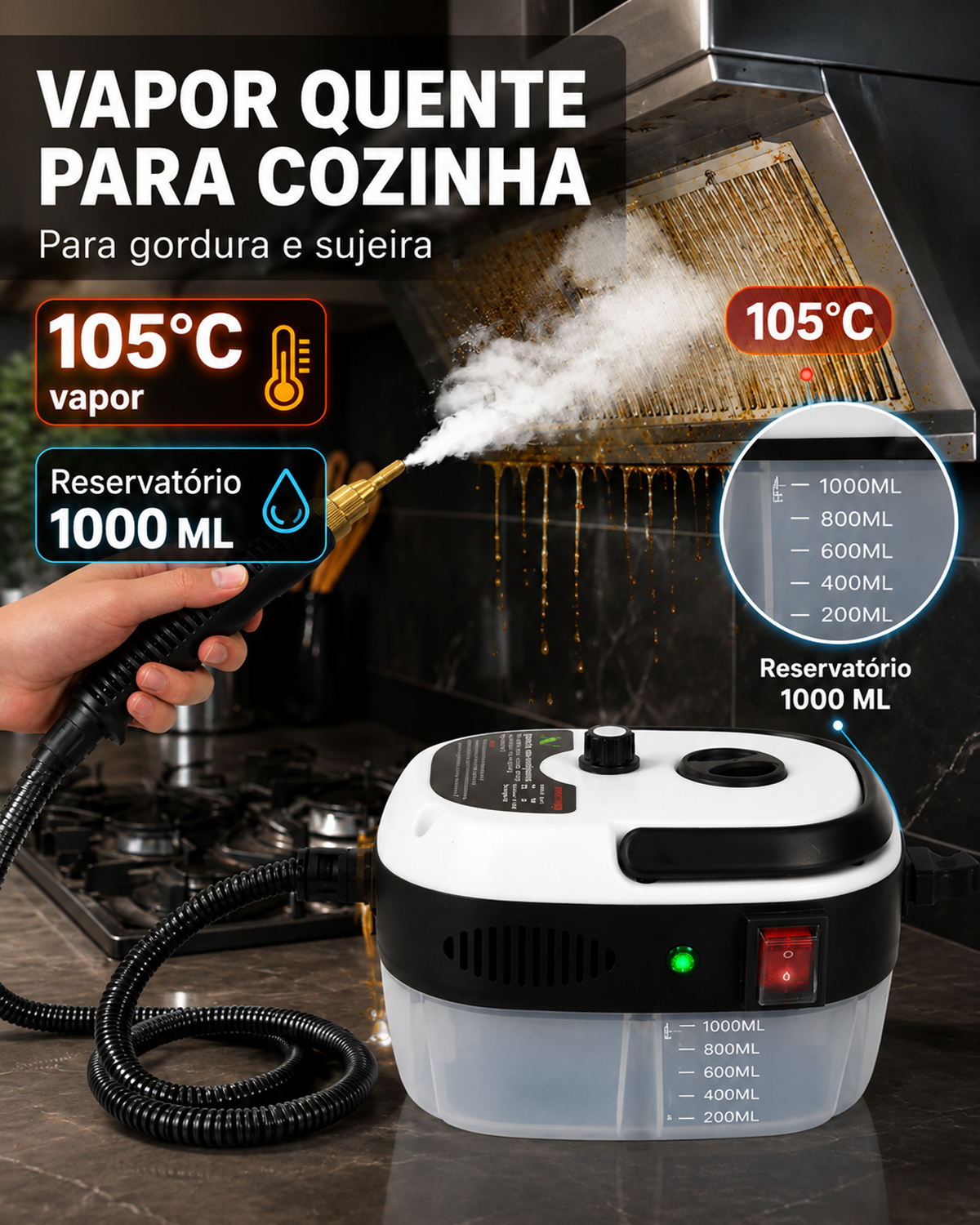 Limpador A Vapor Maquina de Alta Temperatura