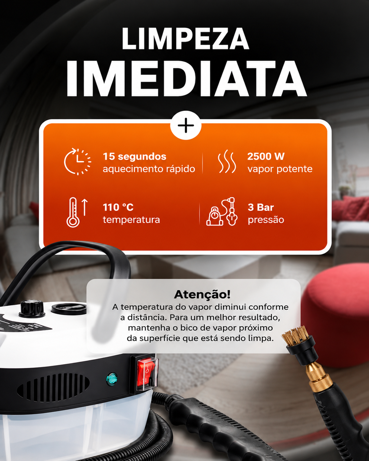 Limpador A Vapor Maquina de Alta Temperatura