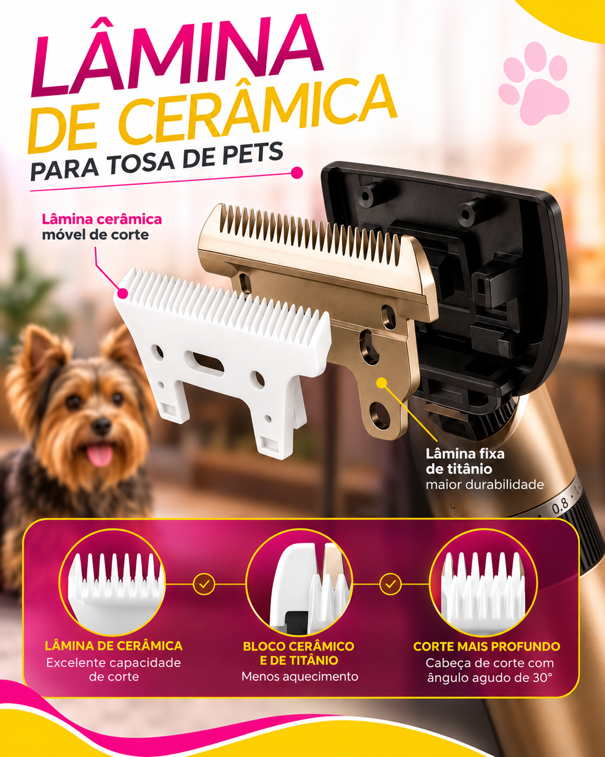 Maquina de Tosar Pet Tosquiadeira
